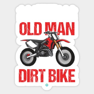 Motocross Cool Old Man Dirt Bike Gift Idea Sticker